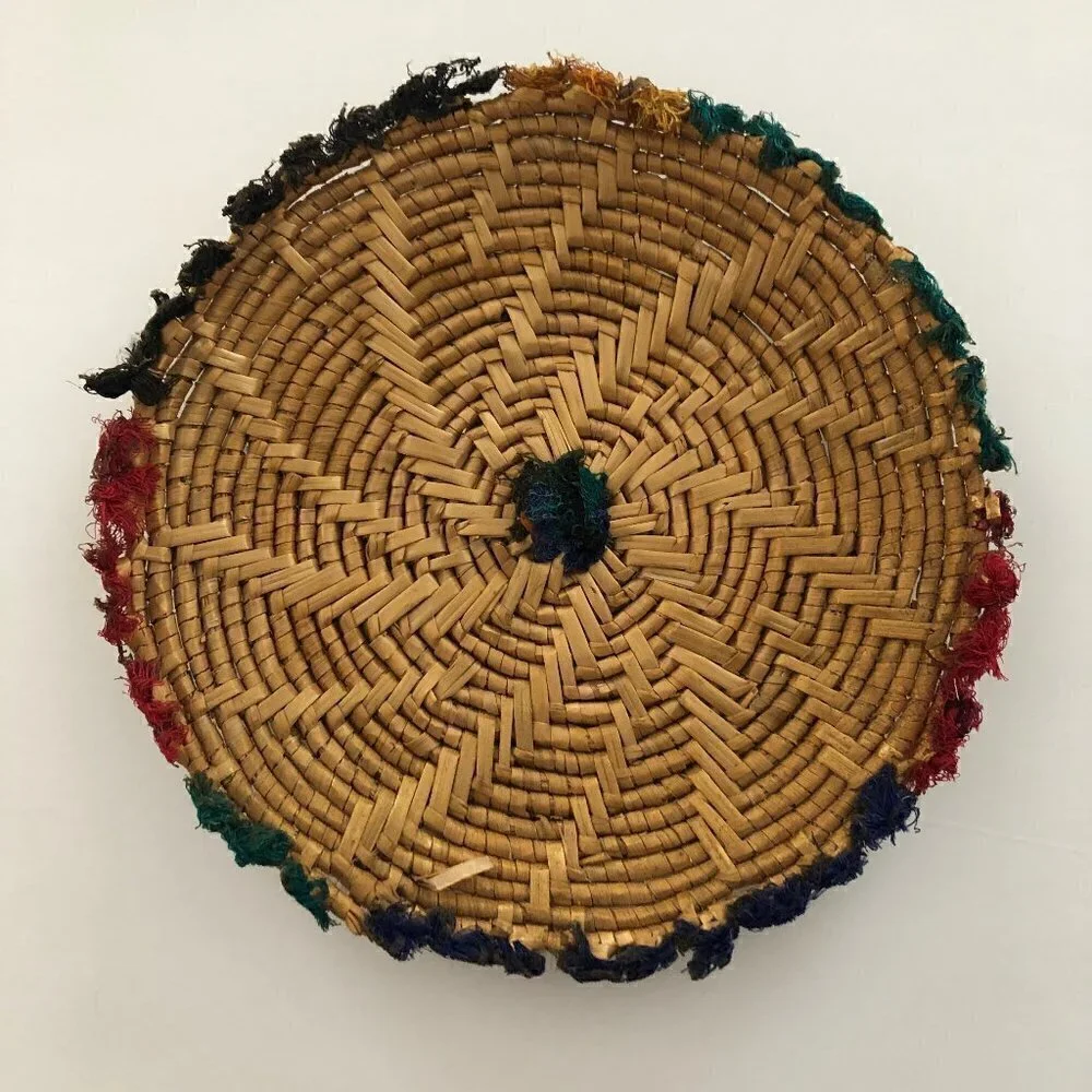 Vintage Hand Woven Basket Coiled Plate 10
